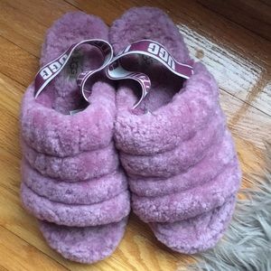 UGG pink platform slippers